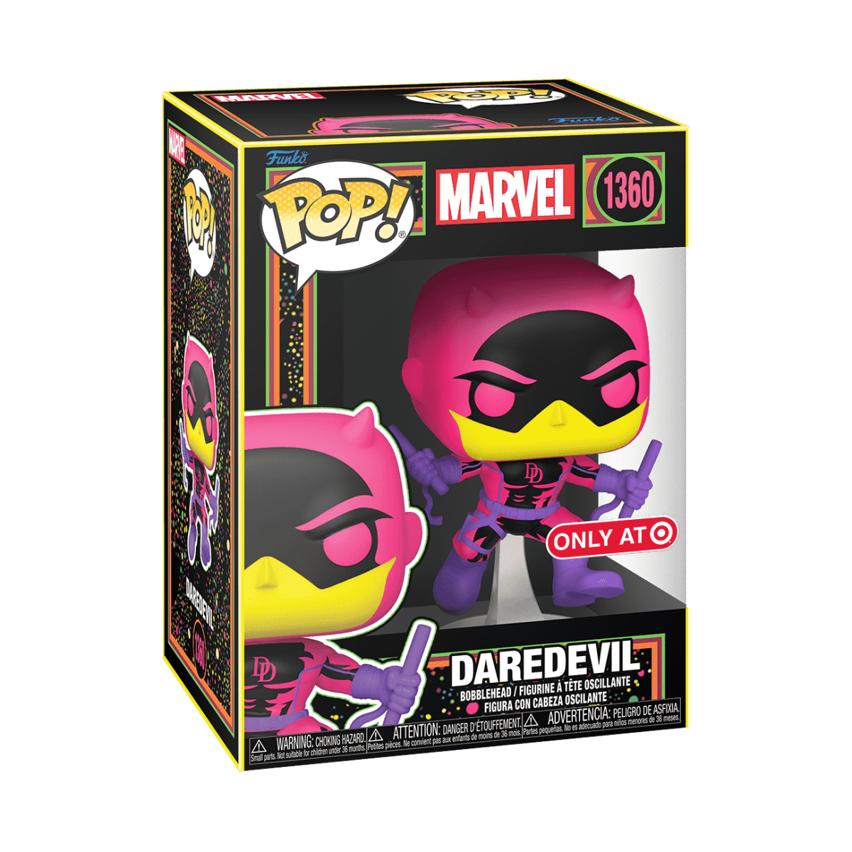 Pop! Daredevil (Classic) (Black Light) - Figurine Pop! Marvel - vue 2
