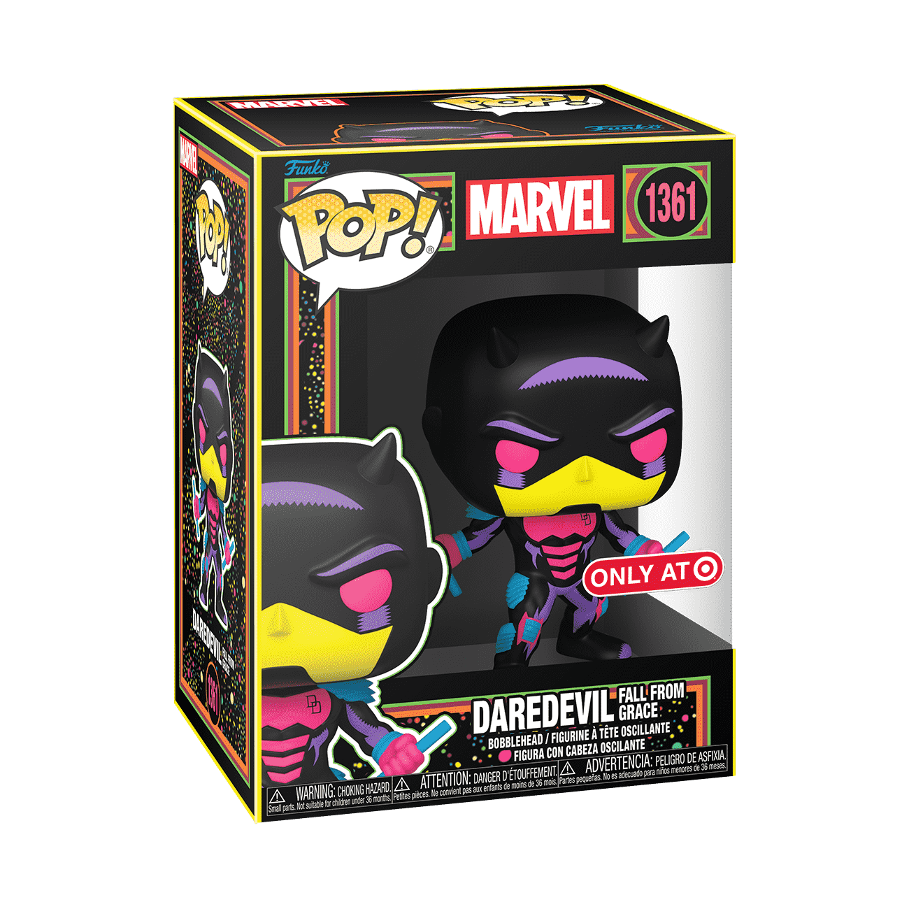 Pop! Daredevil Fall From Grace (Black Light) - Figurine Pop! Marvel - vue 2