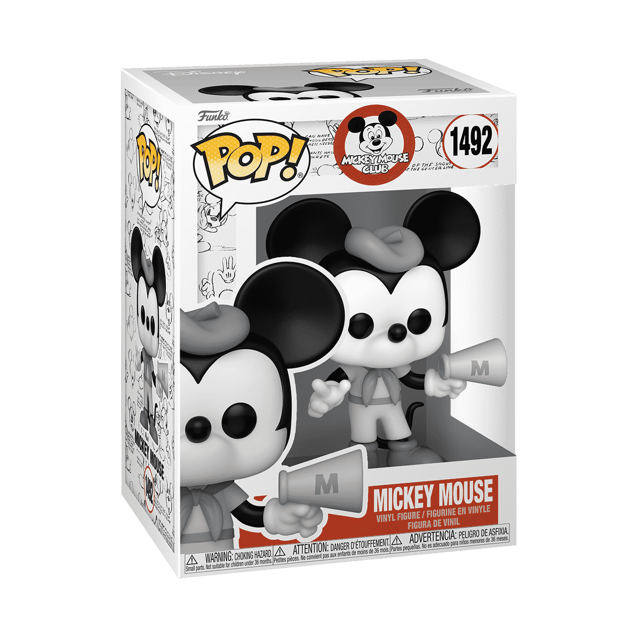 Pop! Mickey Mouse Club (Black & White) - Figurine Pop! Disney - vue 2