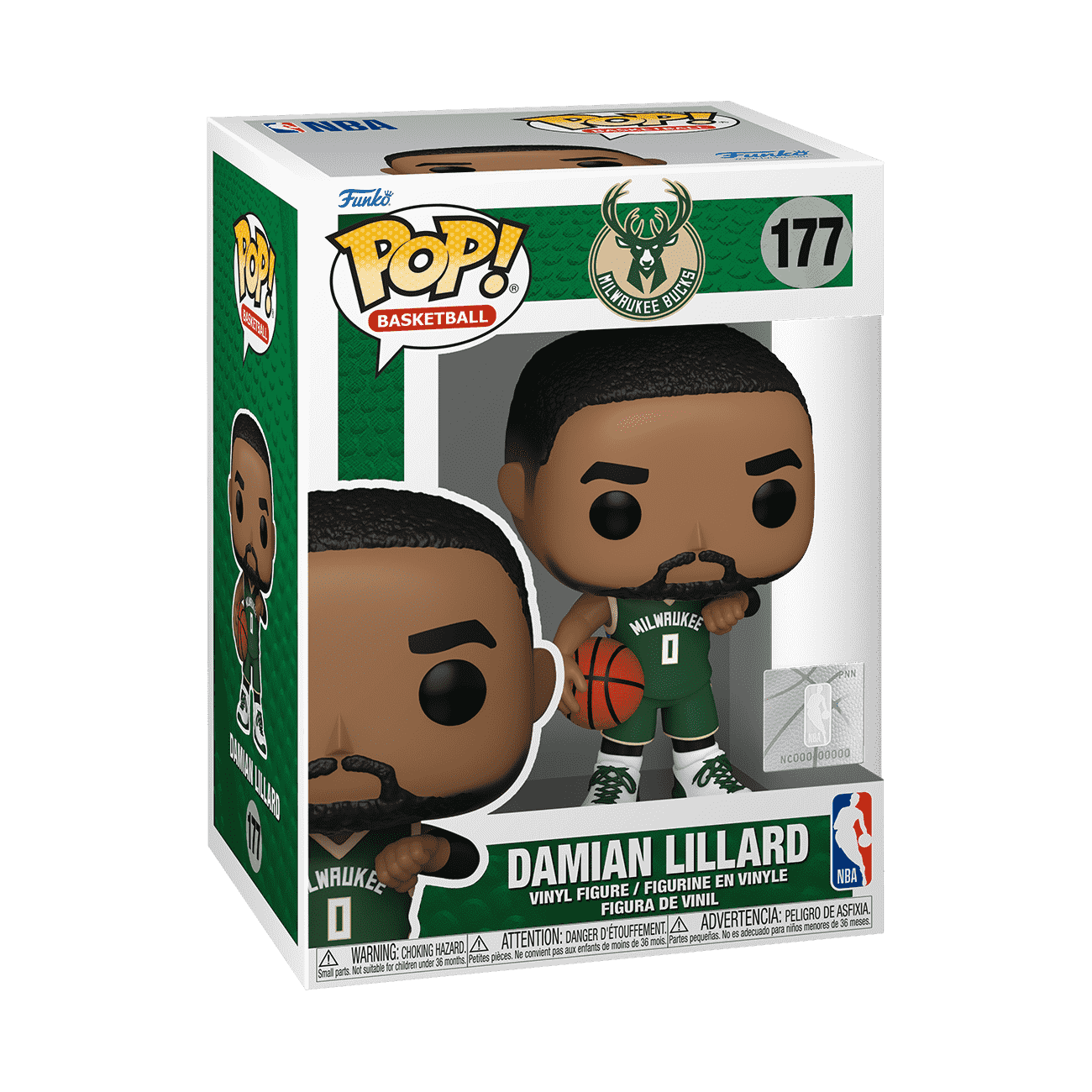 Pop! Damian Lillard in Green Jersey - Figurine Pop! NBA - vue 2