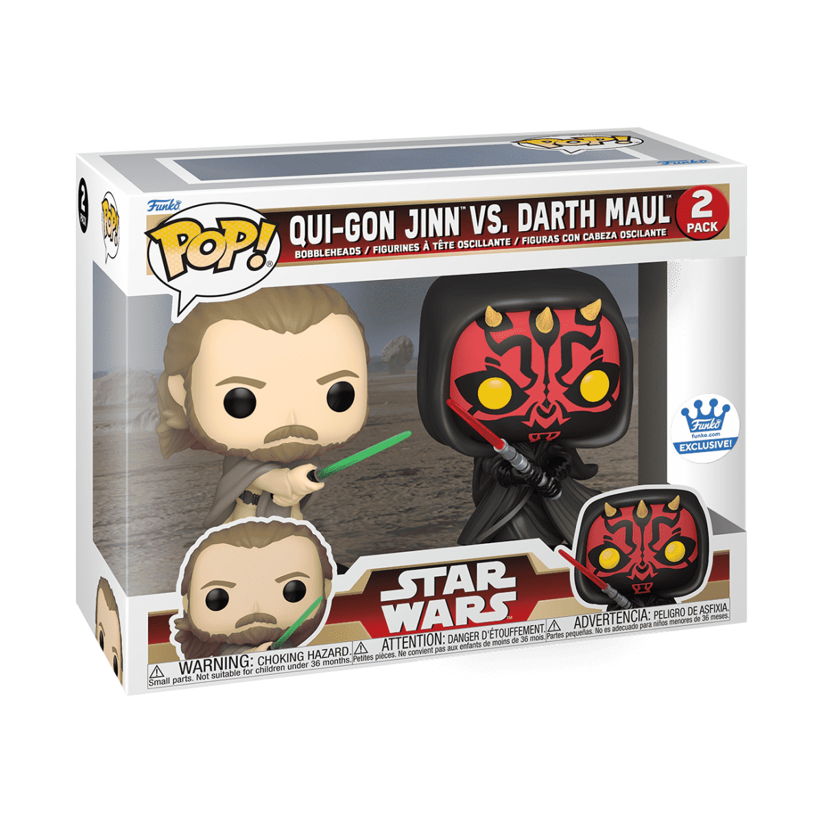 Pop! Qui-Gon Jinn vs. Darth Maul 2-Pack - Figurine Pop! Star Wars - vue 3