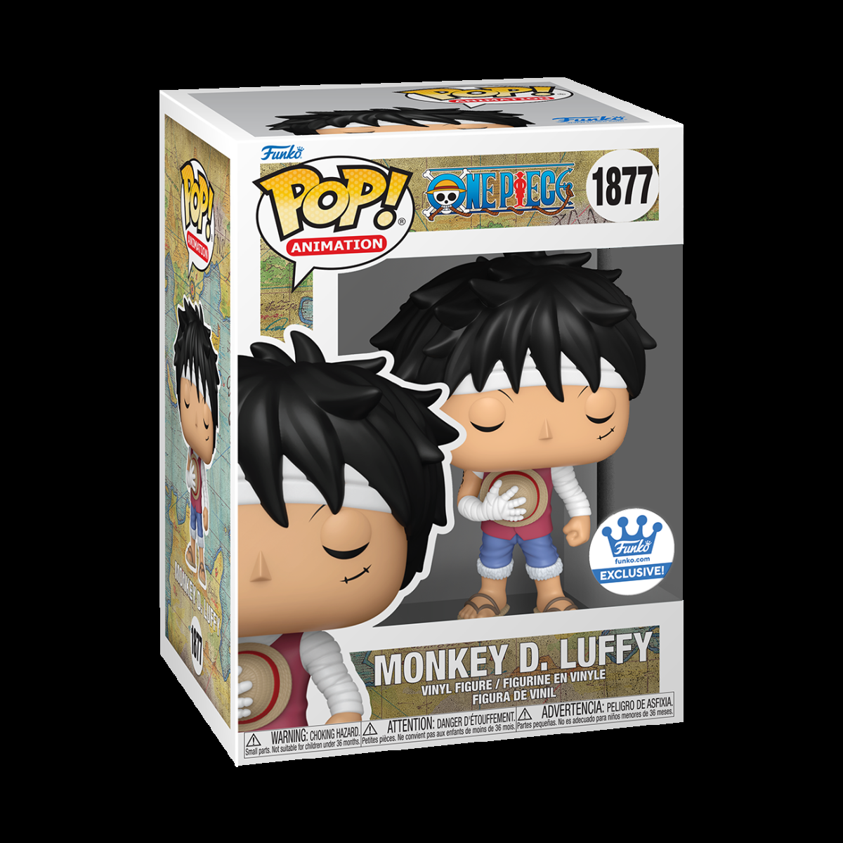 Pop! Monkey D. Luffy (Marineford Memorial) with Pop! Protector - Figurine Pop! One Piece - vue 2