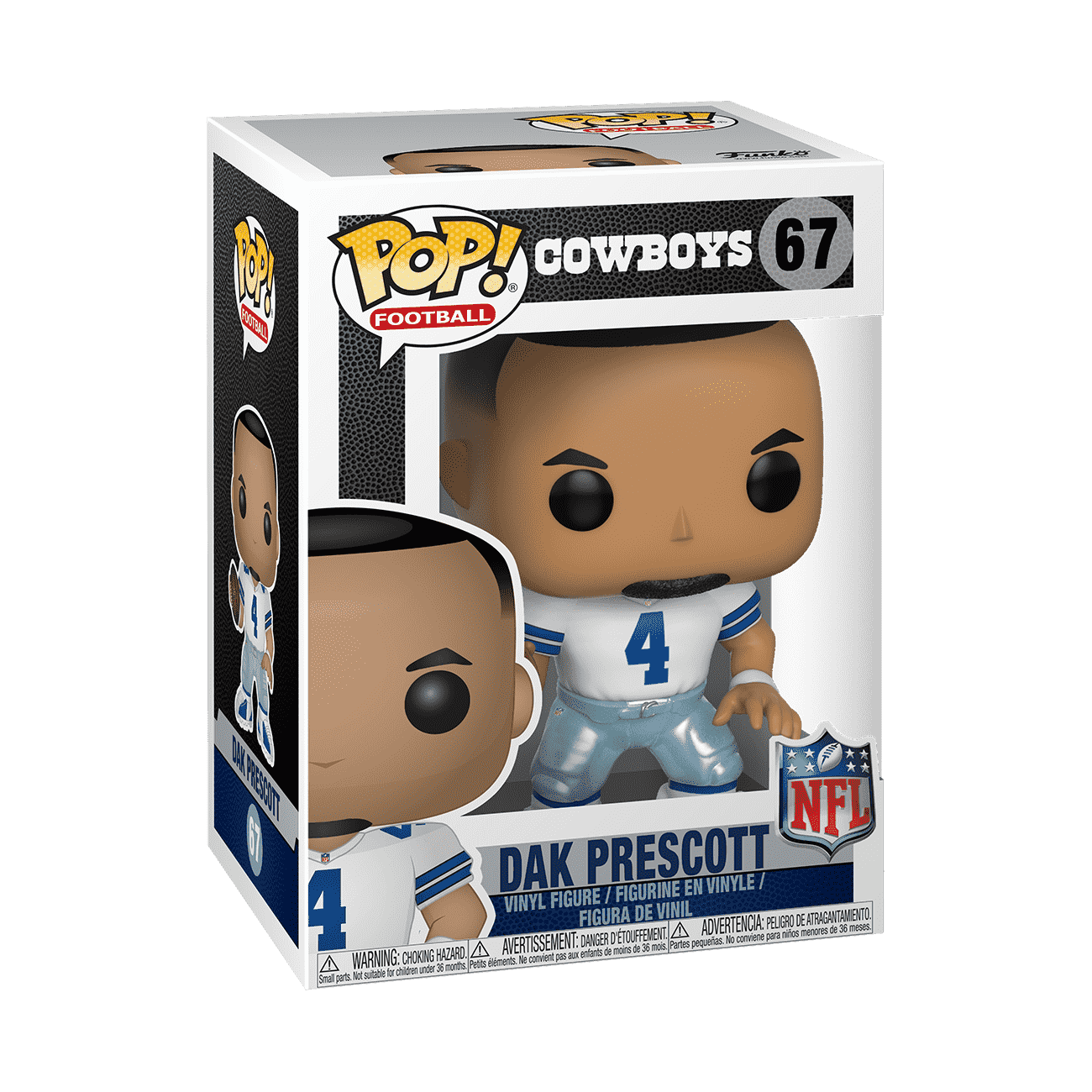 Pop! Dak Prescott (Cowboys Home Jersey) - Figurine Pop! NFL - vue 2