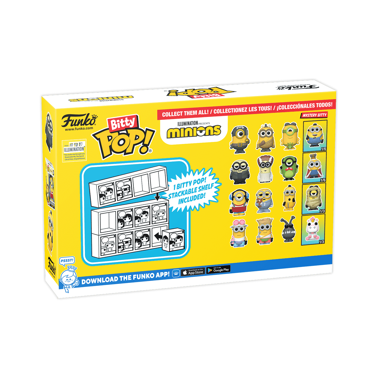 Bitty Pop! Minions 4-Pack Series 1 - Figurine Bitty Pop! Minions - vue 4