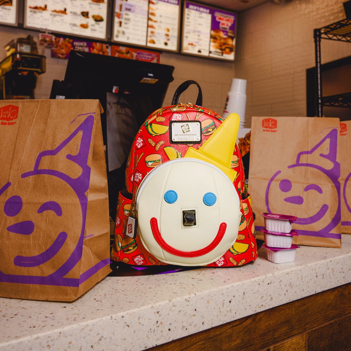 Jack in the Box Antenna Ball Jack Glow Mini Backpack - Figurine Bags Jack in the Box - vue 2