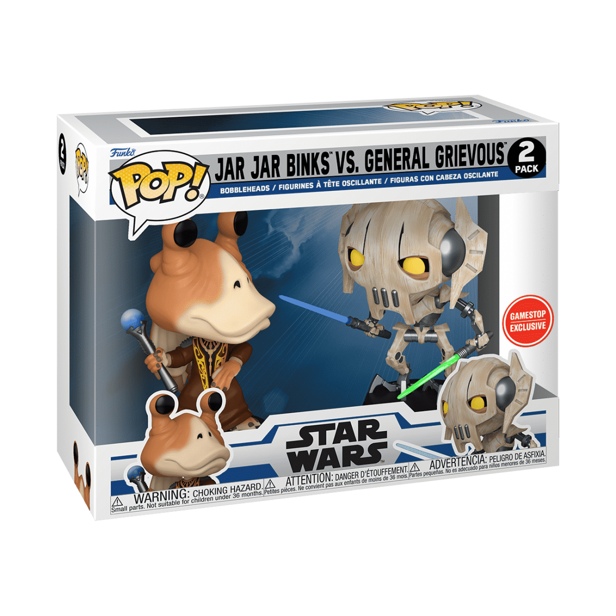 Pop! Jar Jar Binks vs. General Grievous 2-Pack - Figurine Pop! Star Wars - vue 2