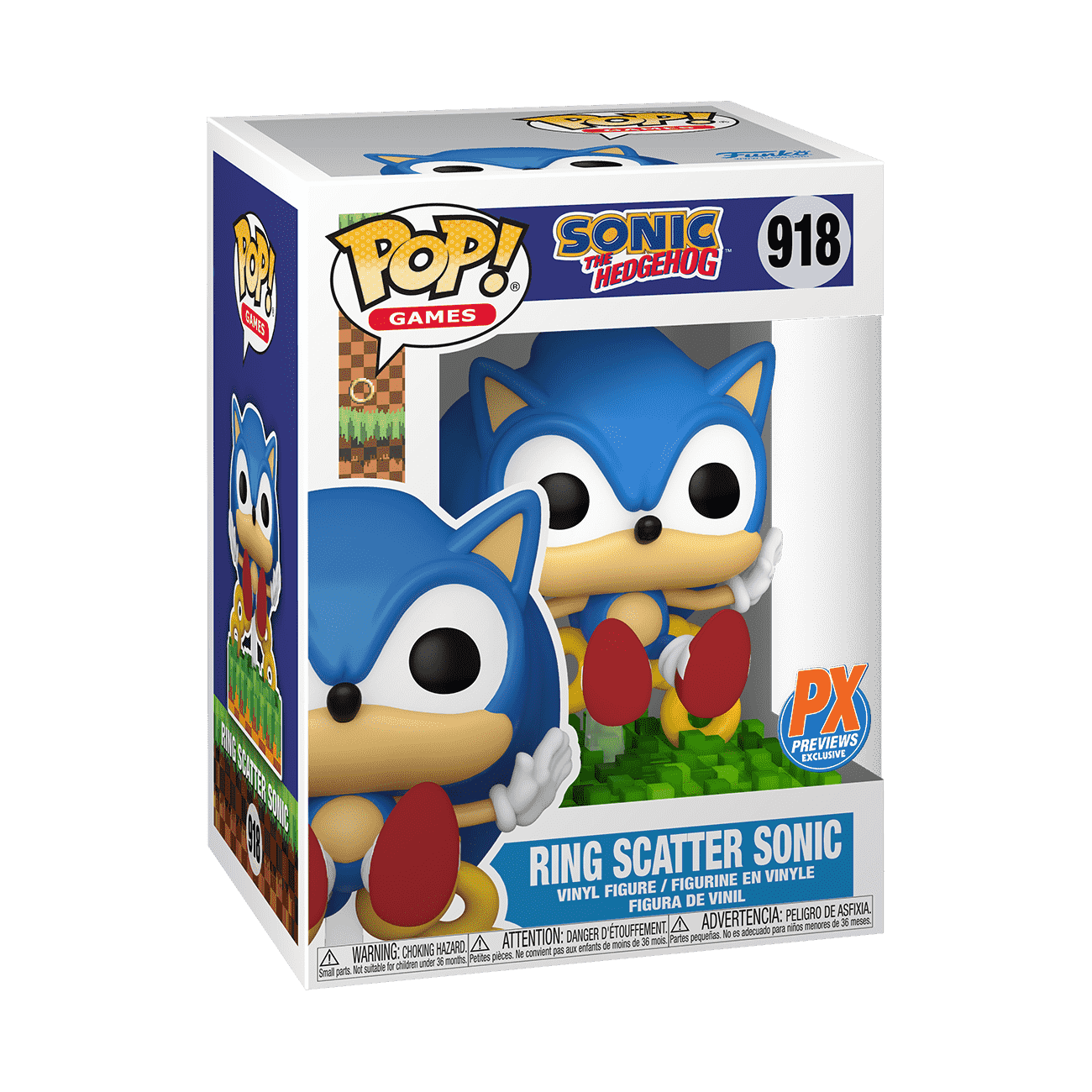 Pop! Ring Scatter Sonic - Figurine Pop! Sonic The Hedgehog - vue 2