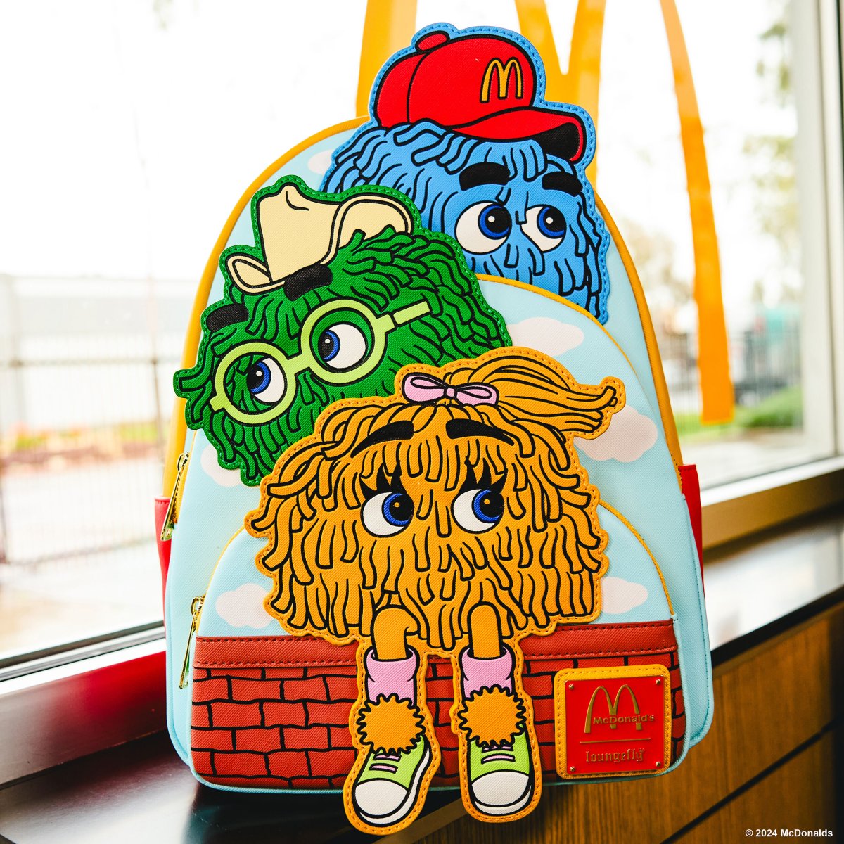 McDonald's Vintage Fry Kids Triple Pocket Mini Backpack - Figurine Bags McDonald's - vue 2