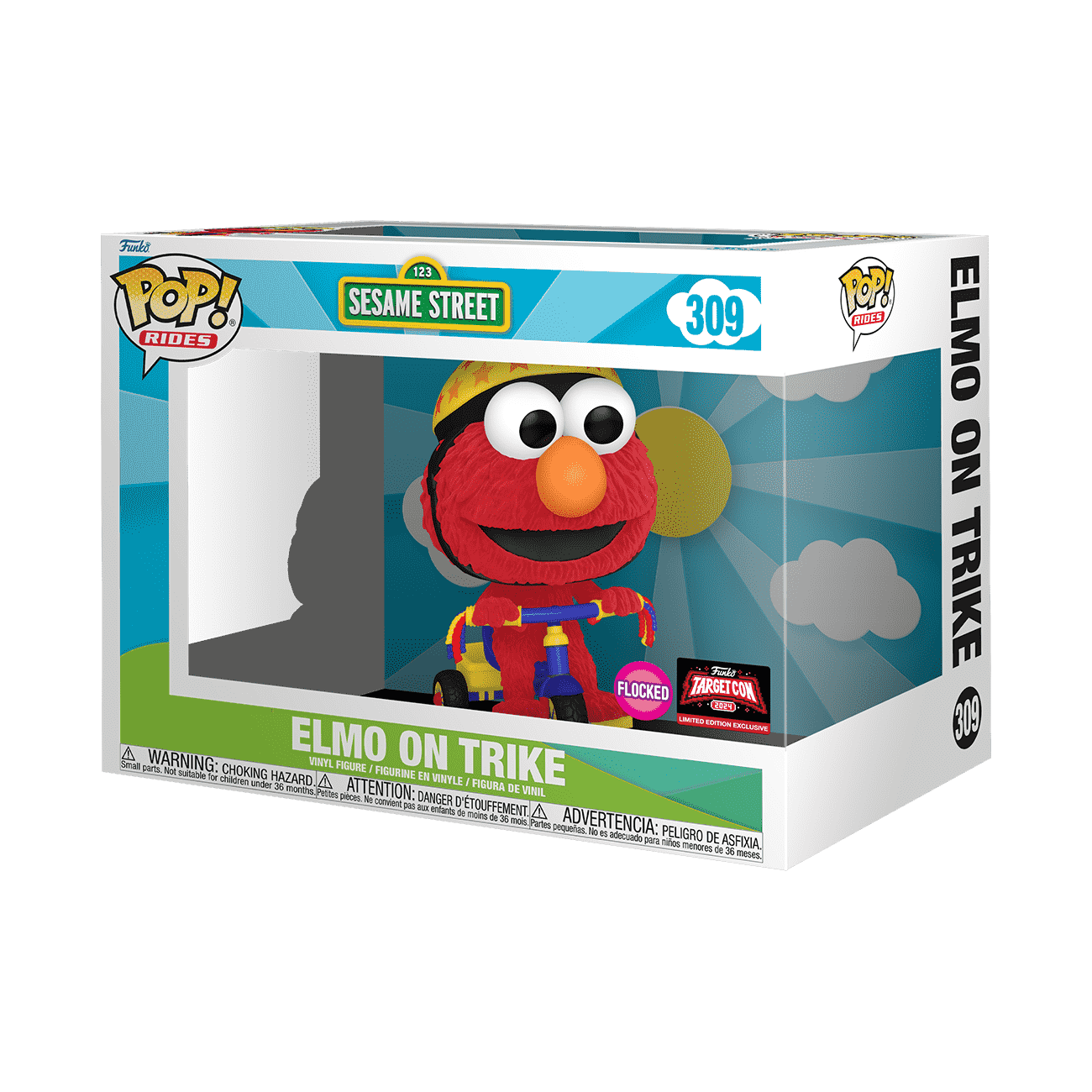Pop! Rides Elmo on Trike (Flocked) - Figurine Pop! Sesame Street - vue 2