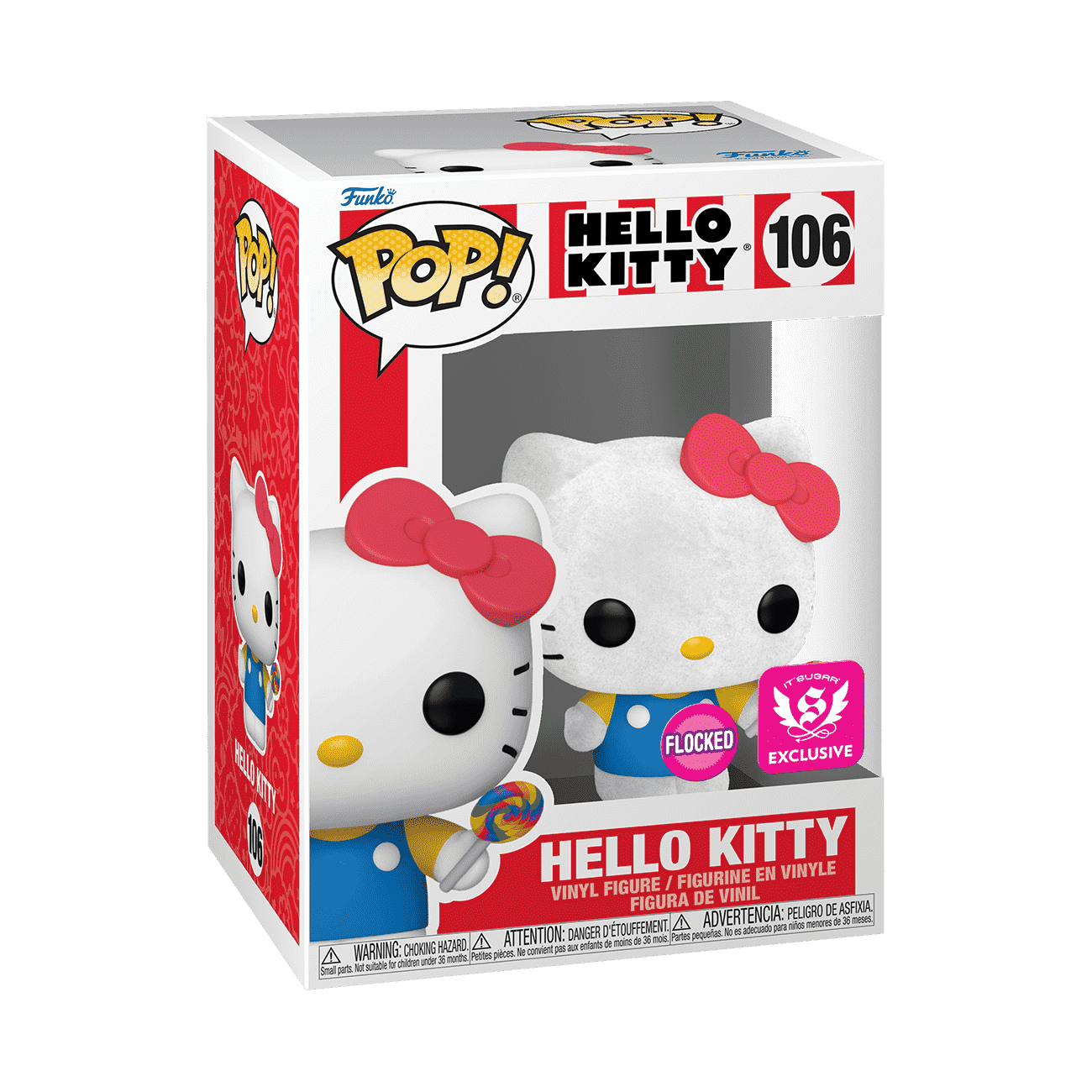 Pop! Hello Kitty with Lollipop (Flocked) - Figurine Pop! Sanrio - vue 2
