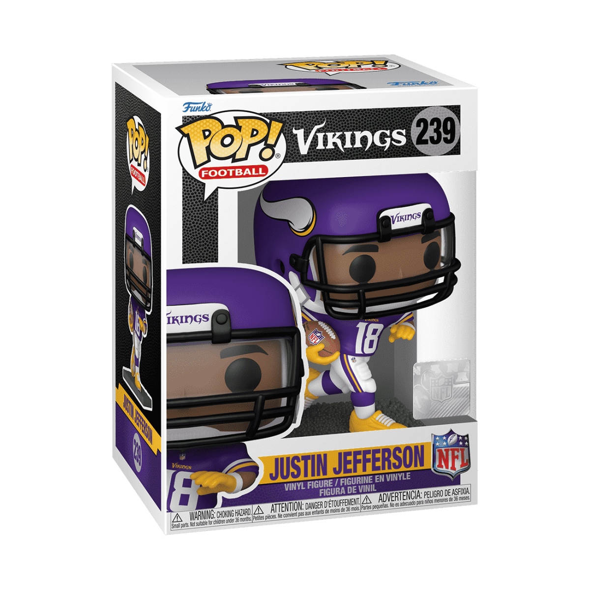 Pop! Justin Jefferson - Figurine Pop! NFL - vue 3
