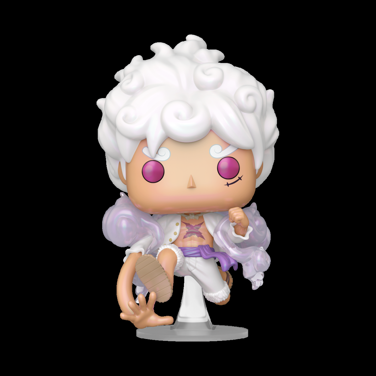 Pop! & Tee Luffy (Gear Five) - Figurine Pop! & Tee One Piece - vue 3