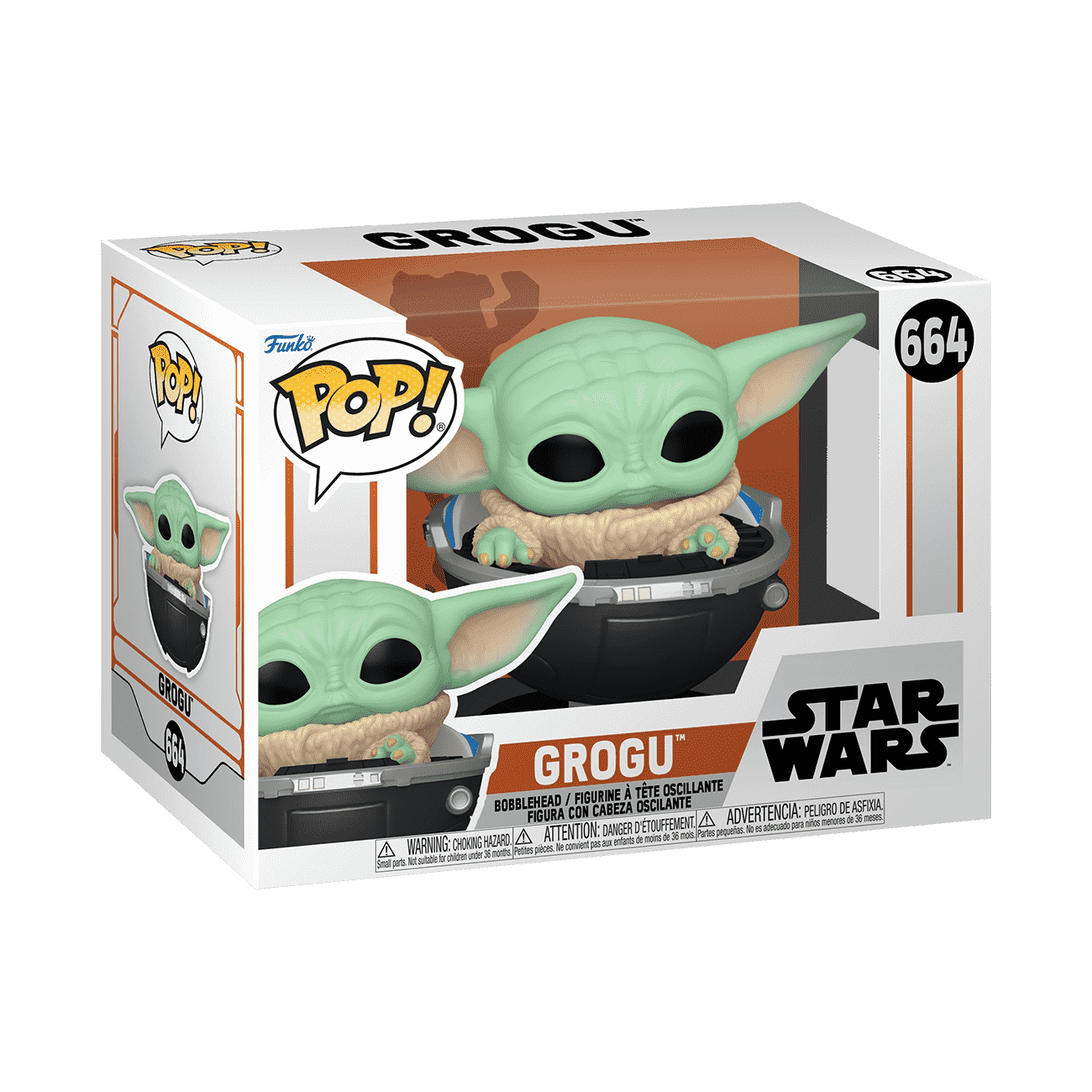 Pop! Grogu in Hovering Pram - Figurine Pop! Star Wars - vue 2