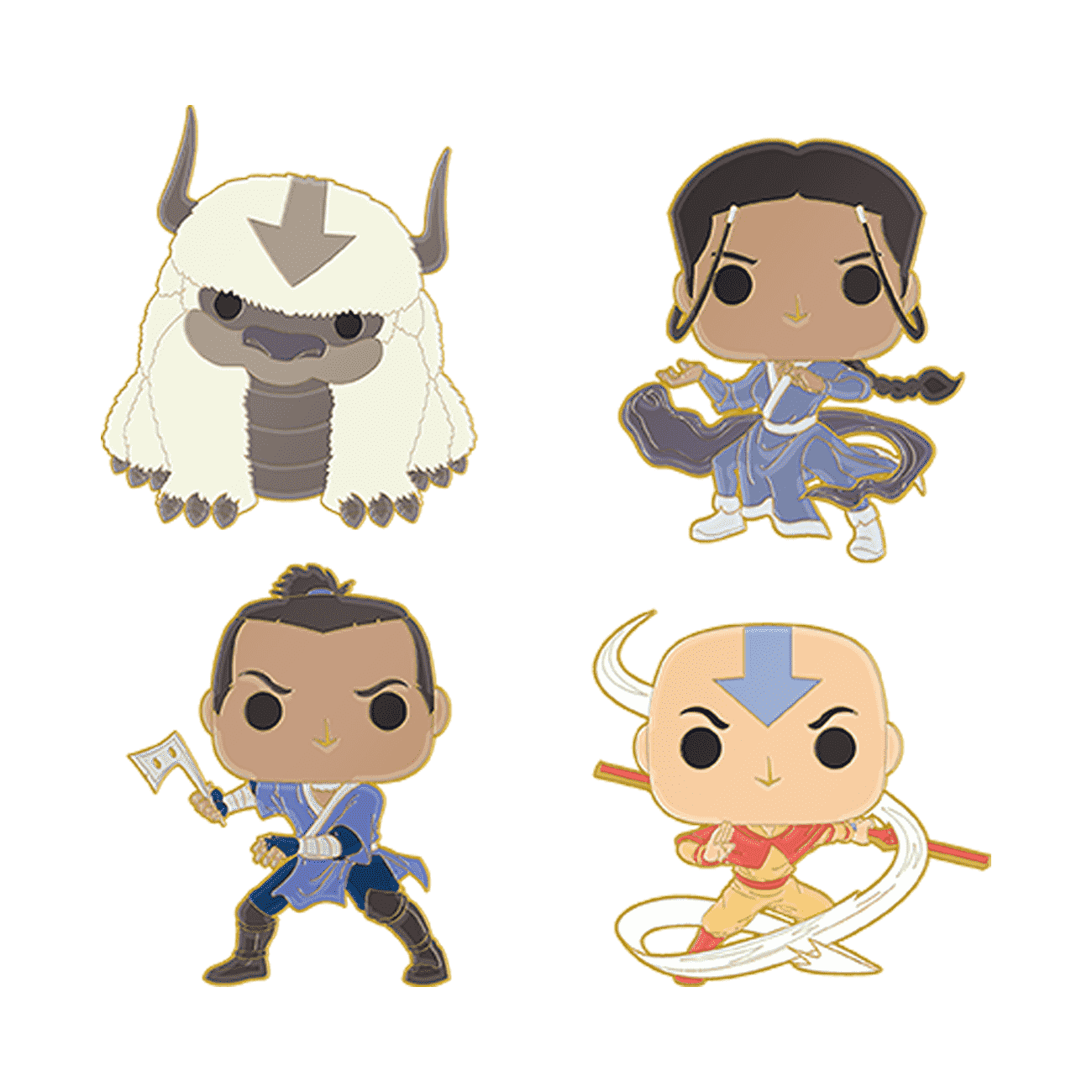 Avatar: The Last Airbender 4-Pack Pin Set - Figurine Pins Nickelodeon - vue 2