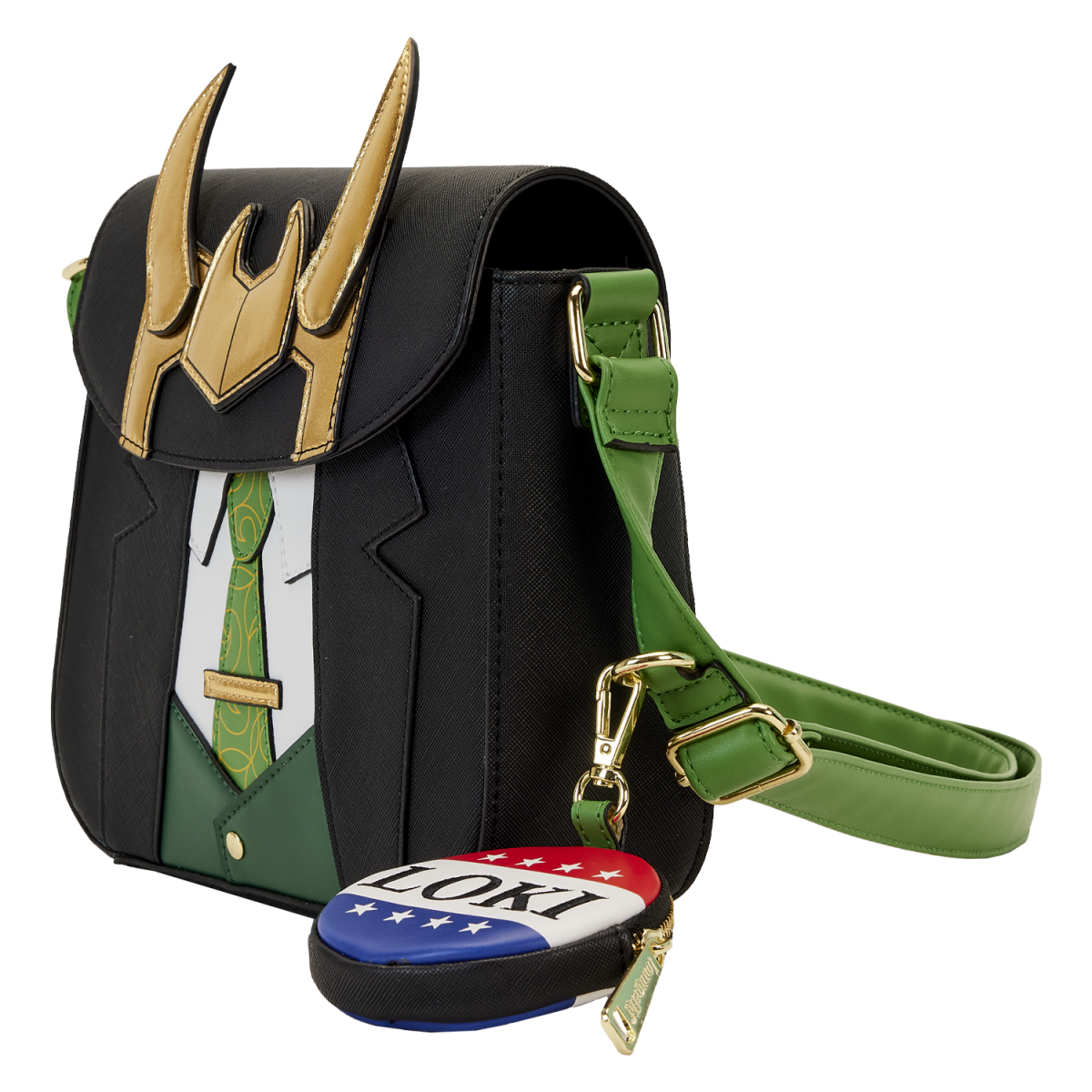 Loki for President Cosplay Crossbody Bag With Coin Bag - Figurine Bags Marvel - vue 3