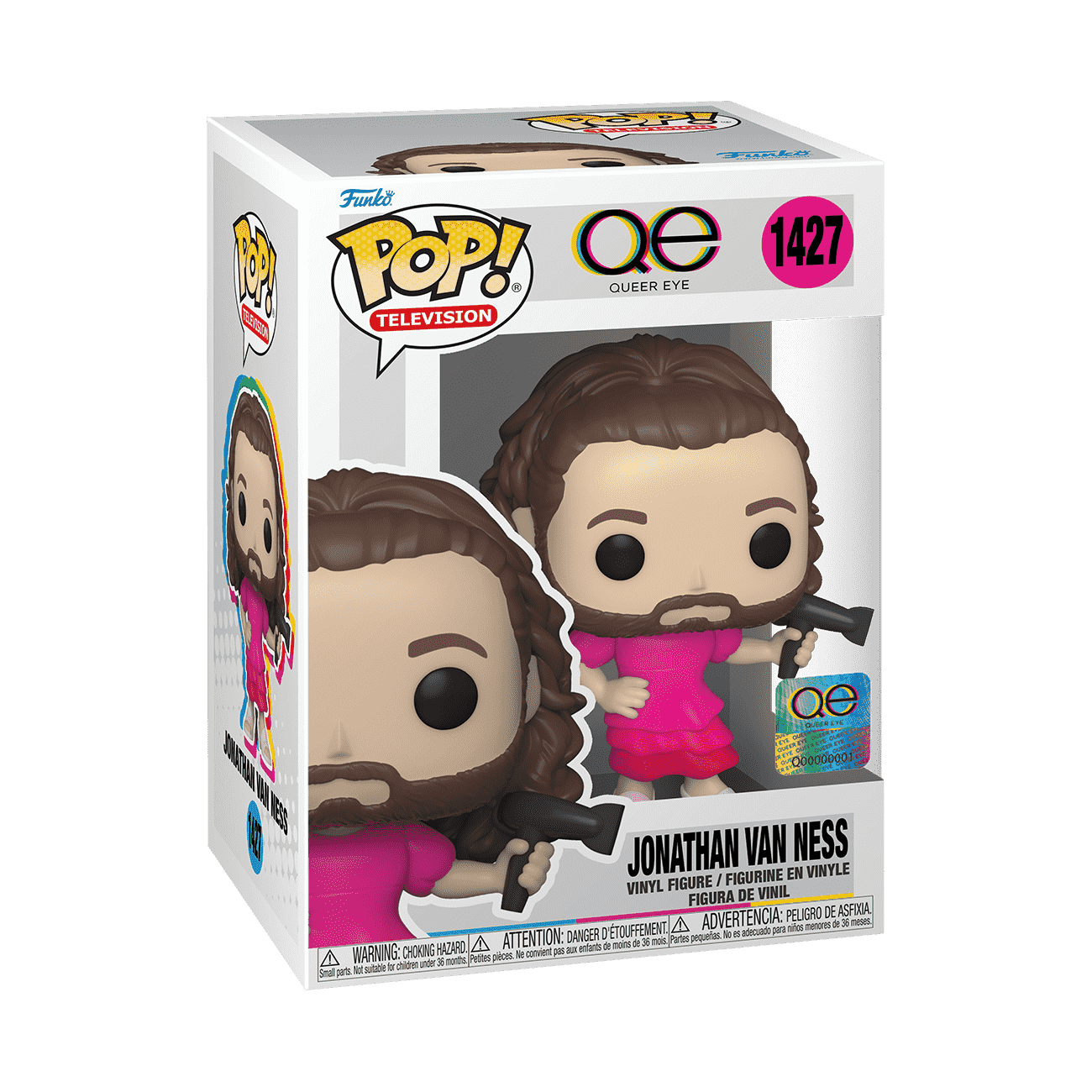 Pop! Jonathan Van Ness with Hair Dryer - Figurine Pop! Queer Eye - vue 2