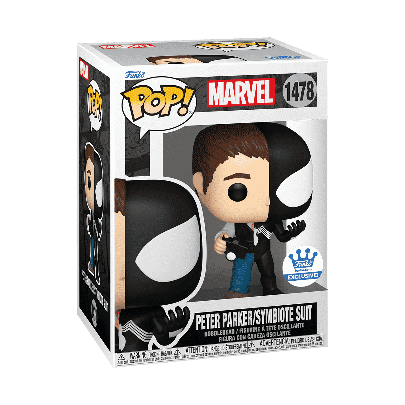 Pop! Peter Parker/Symbiote Suit - Figurine Pop! Marvel - vue 2