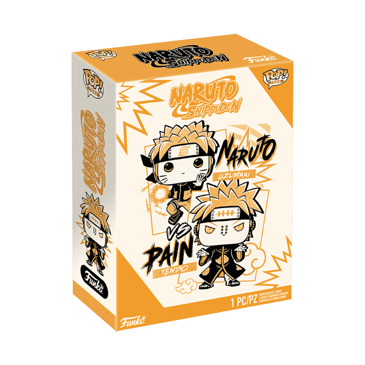 Naruto vs Pain Boxed Tee - Figurine Apparel Naruto Shippuden - vue 2