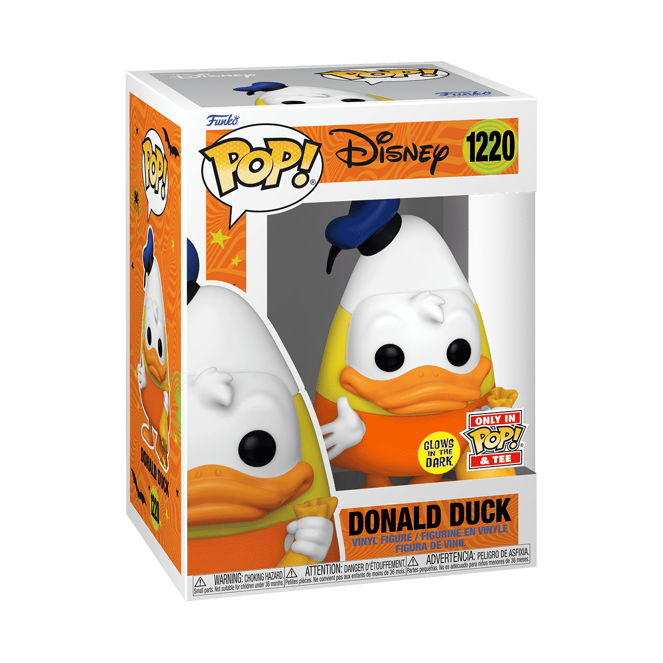 Pop! & Tee Halloween Donald (Glow) - Figurine Pop! & Tee Disney - vue 4