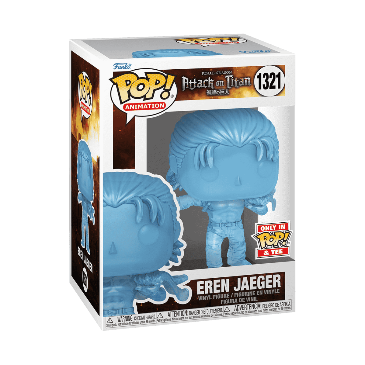 Pop! & Tee Eren Jaeger - Figurine Pop! & Tee Attack on Titan - vue 4