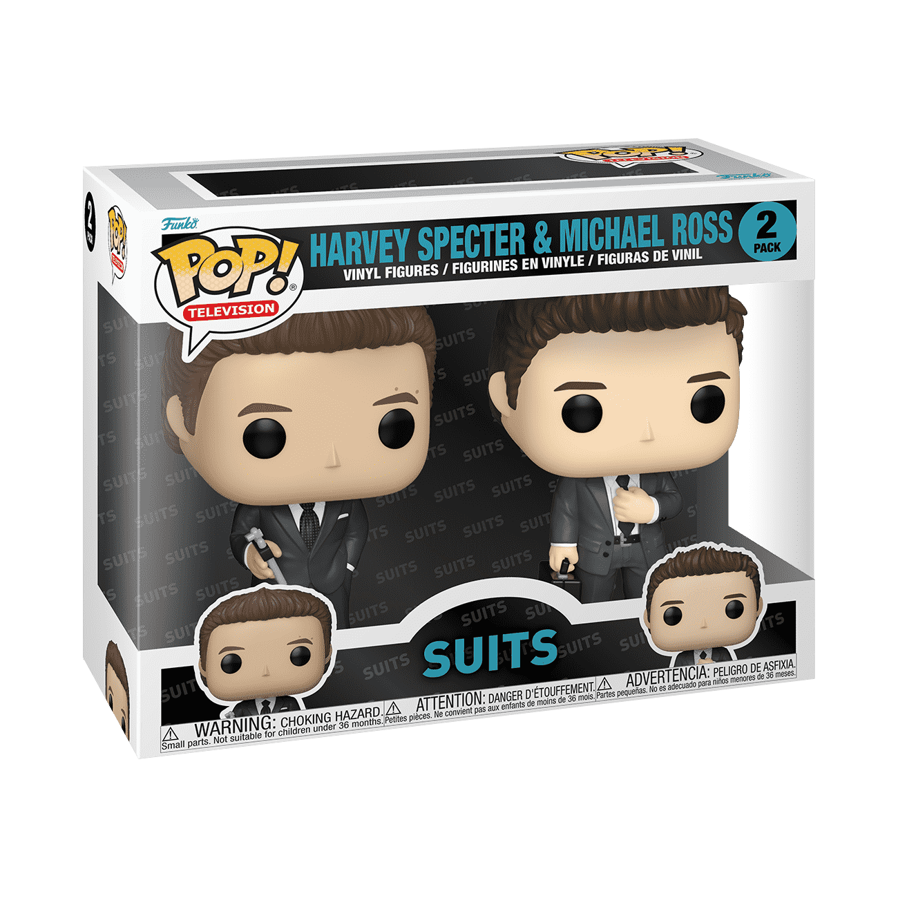 Pop! Harvey Specter & Michael Ross 2-Pack - Figurine Pop! Suits - vue 2