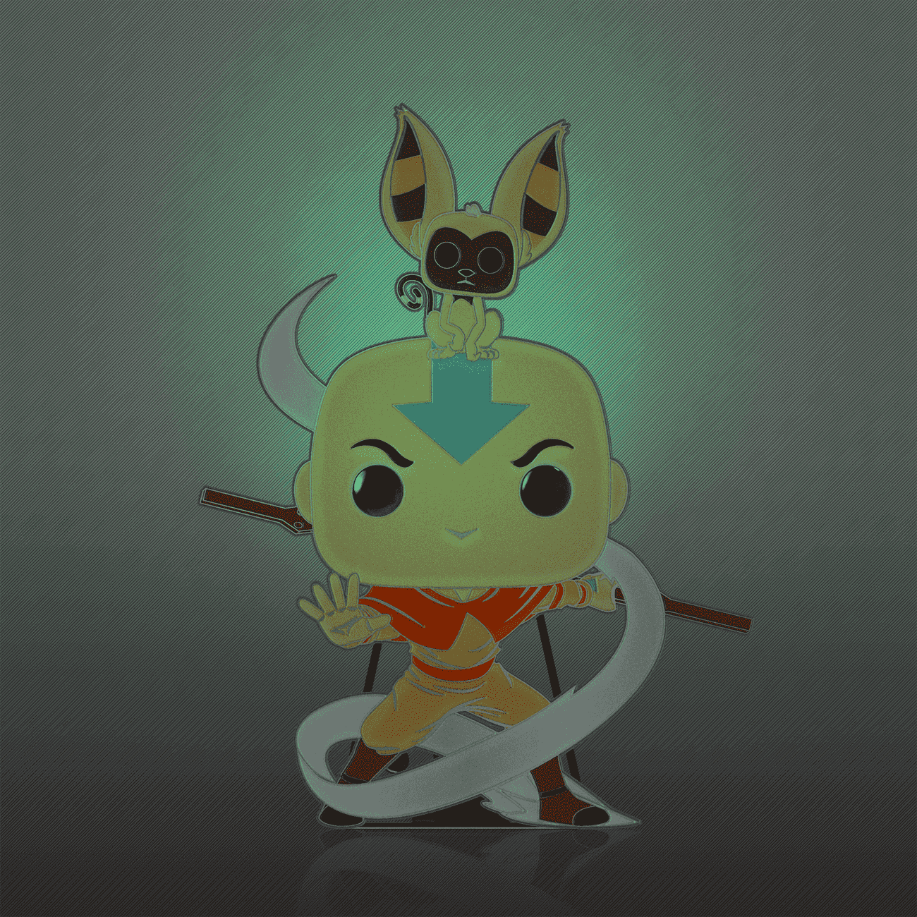 Pop! Pin Aang with Momo (Glow) - Figurine Pins Nickelodeon - vue 3