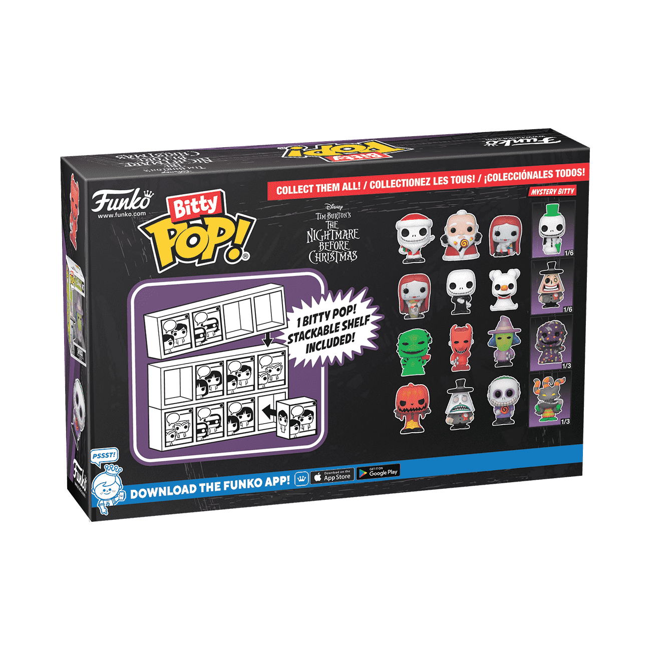 Bitty Pop! The Nightmare Before Christmas 4-Pack Series 3 - Figurine Bitty Pop! Disney - vue 4