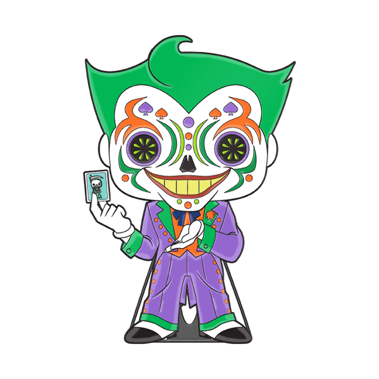 Pop! Pin The Joker (Dia De Los DC) (Glow) - Figurine Pins DC Comics - vue 2