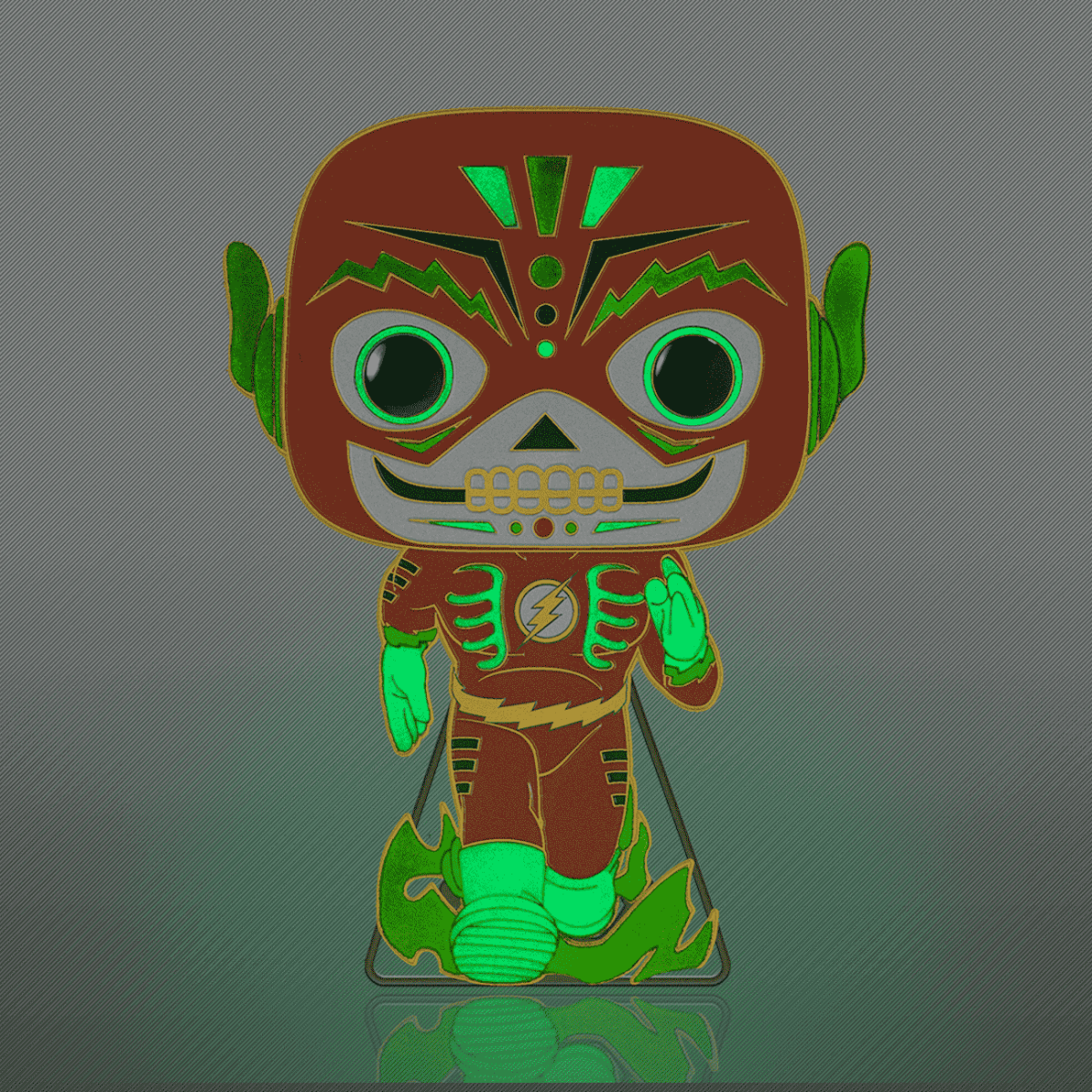 Pop! Pin The Flash (Dia De Los DC) (Glow) - Figurine Pins DC Comics - vue 3