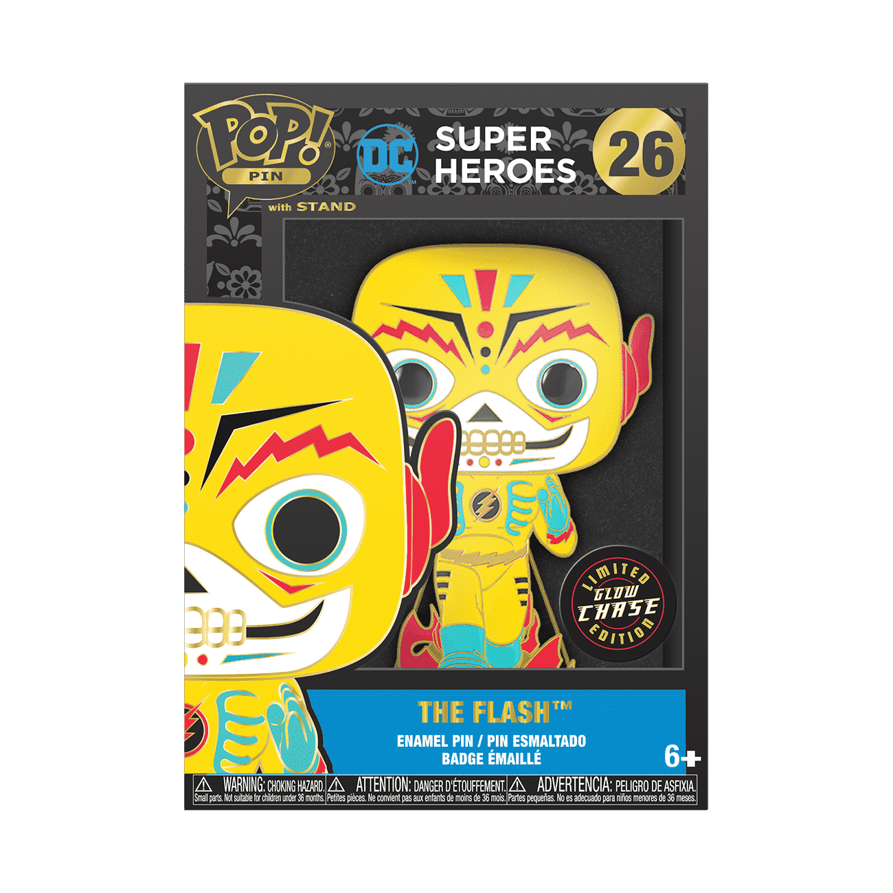 Pop! Pin The Flash (Dia De Los DC) (Glow) - Figurine Pins DC Comics - vue 5