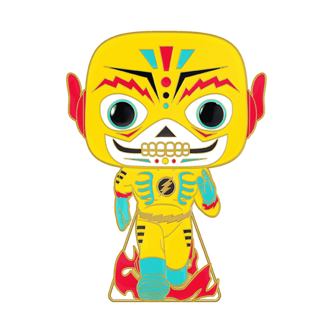 Pop! Pin The Flash (Dia De Los DC) (Glow) - Figurine Pins DC Comics - vue 6