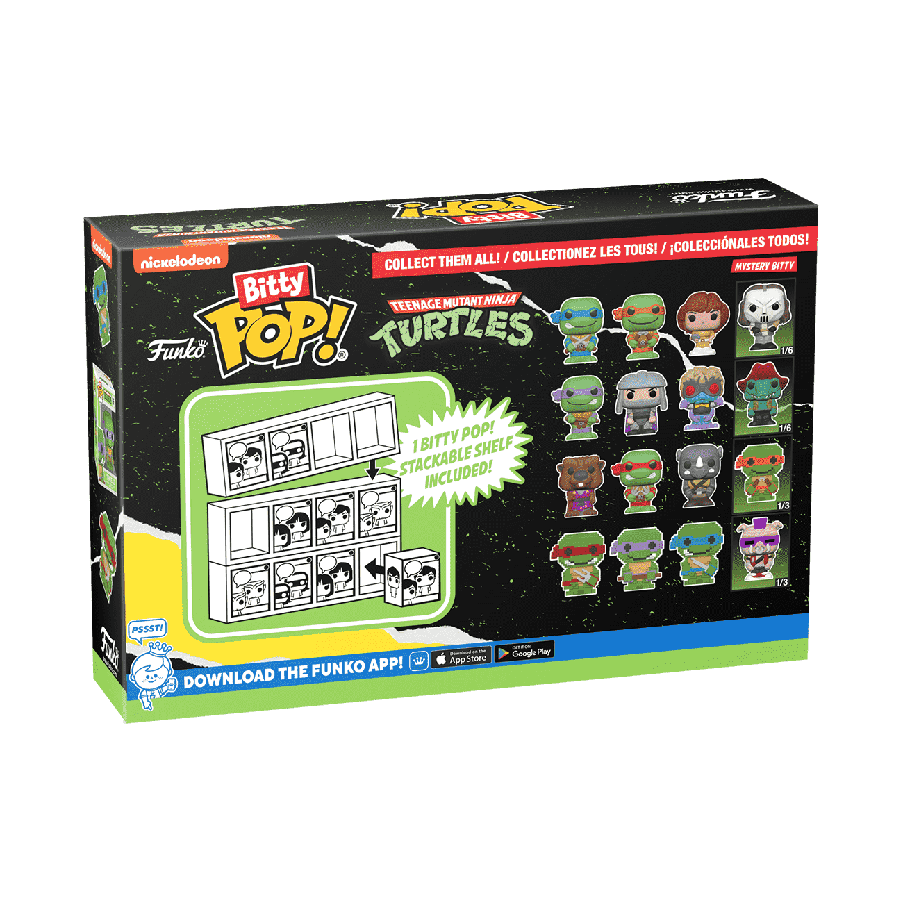 Bitty Pop! Teenage Mutant Ninja Turtles 4-Pack Series 1 - Figurine Bitty Pop! Teenage Mutant Ninja Turtles - vue 4