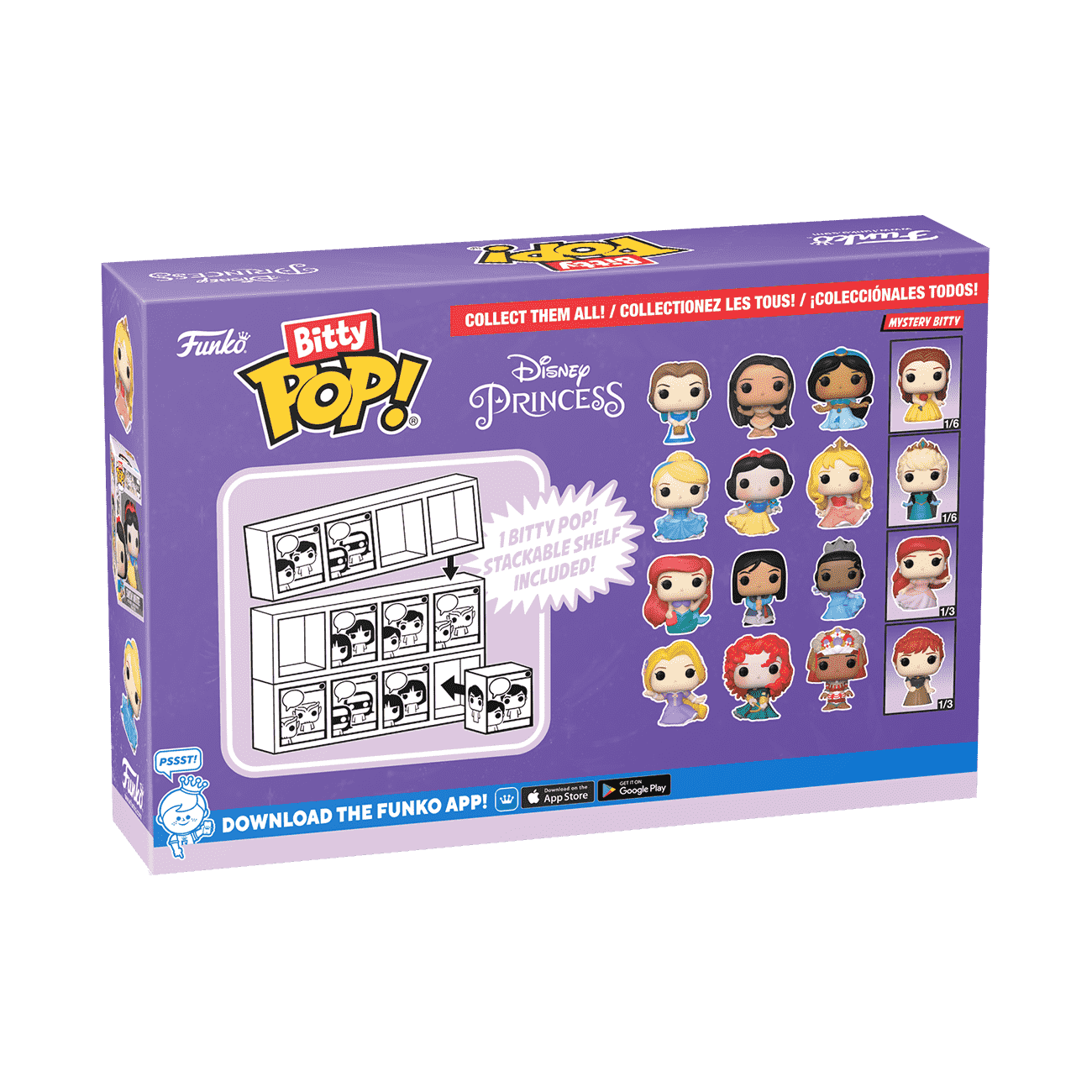 Bitty Pop! Disney Princess 4-Pack Series 1 - Figurine Bitty Pop! Disney - vue 3