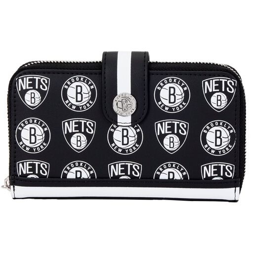 NBA Brooklyn Nets Logo Zip Around Wallet - Figurine Wallets