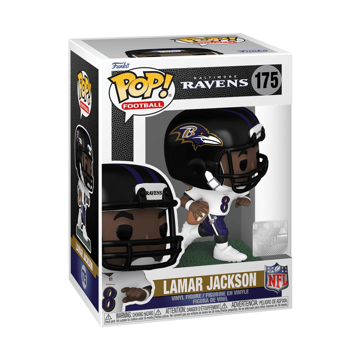 Pop! Lamar Jackson (Away Uniform) - Figurine Pop! NFL - vue 2