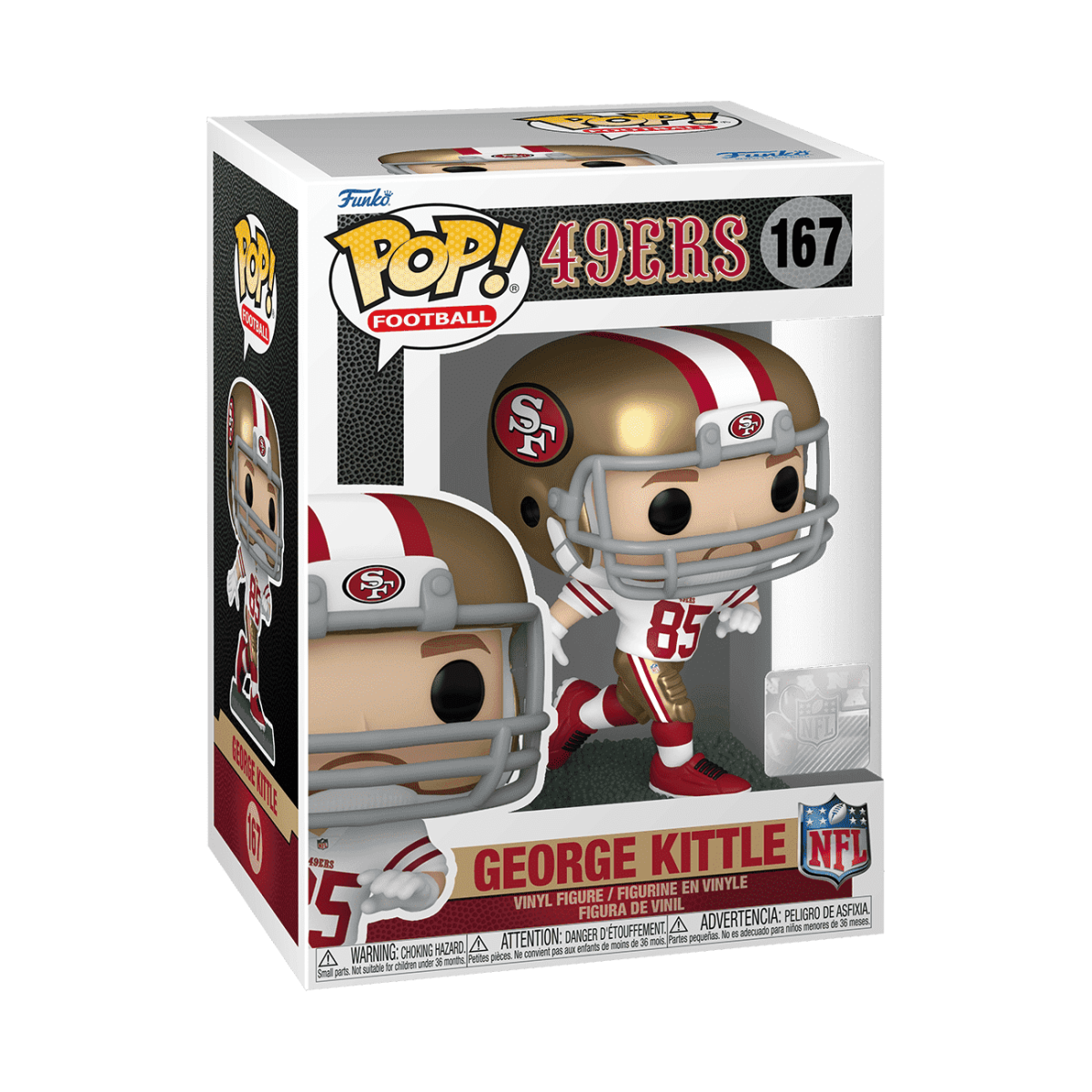 Pop! George Kittle (Away Uniform) - Figurine Pop! NFL - vue 2