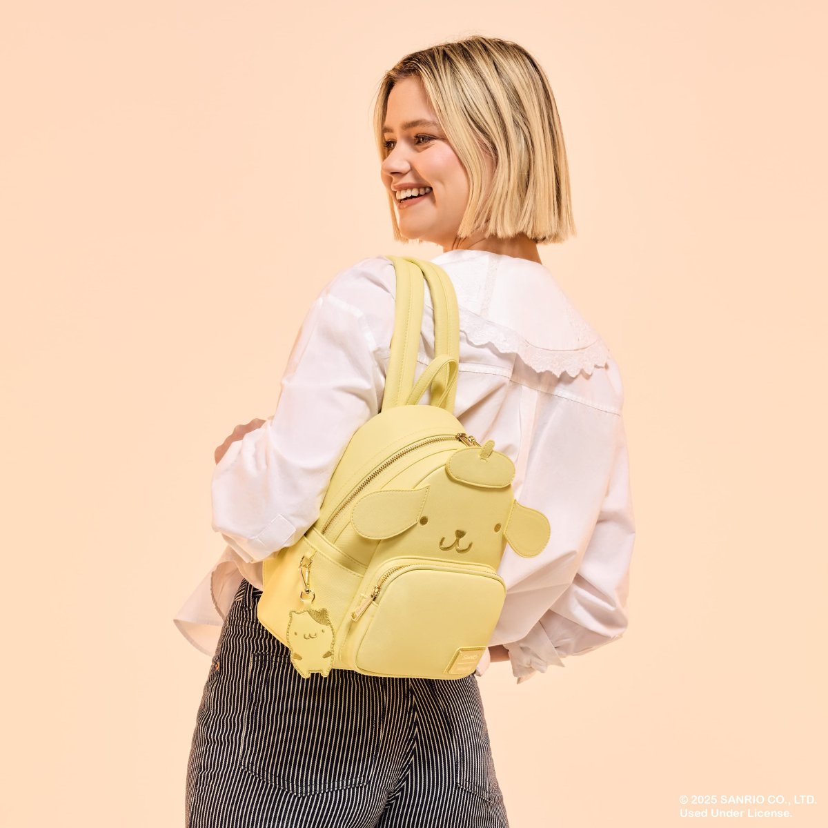 Sanrio Pompompurin Monochrome Cosplay Mini Backpack - Figurine Bags Sanrio - vue 2