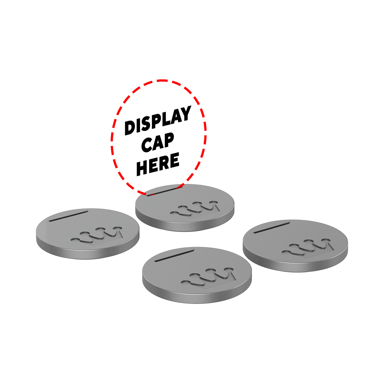 SODA Disc Display Caps - 4-Pack - Figurine Accessories Funko - vue 3