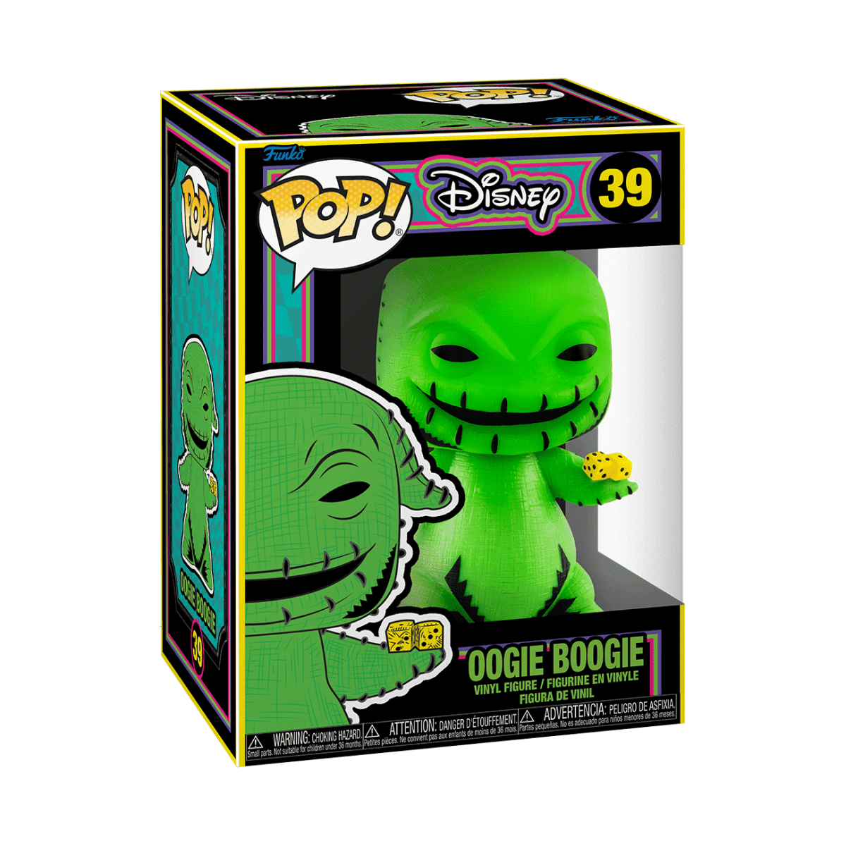 Pop! Oogie Boogie (Black Light) - Figurine Pop! Disney - vue 2