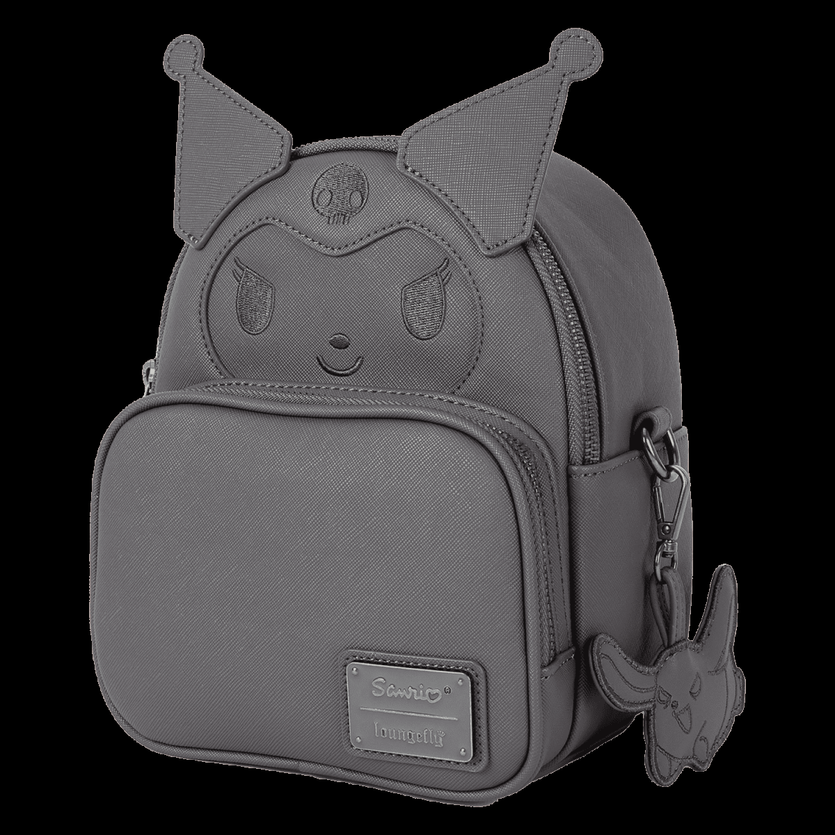 Sanrio Kuromi Monochrome Cosplay Convertible Mini Backpack & Crossbody Bag - Figurine Bags Sanrio - vue 3