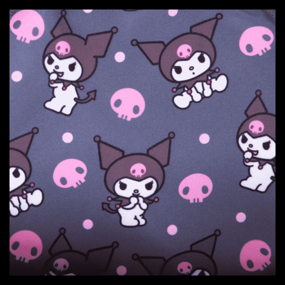 Sanrio Kuromi Monochrome Cosplay Convertible Mini Backpack & Crossbody Bag - Figurine Bags Sanrio - vue 10