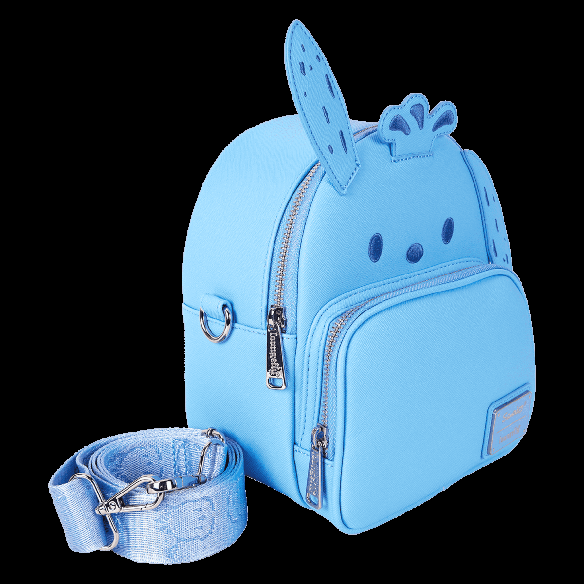 Sanrio Pochacco Monochrome Cosplay Convertible Mini Backpack & Crossbody Bag - Figurine Bags Sanrio - vue 9