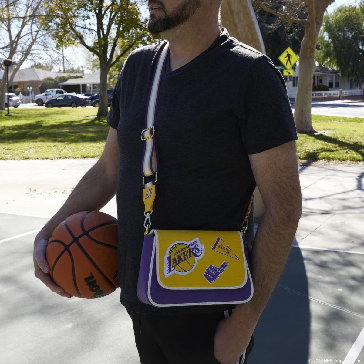 NBA Los Angeles Lakers Patch Icons Crossbody Bag - Figurine Bags NBA - vue 2