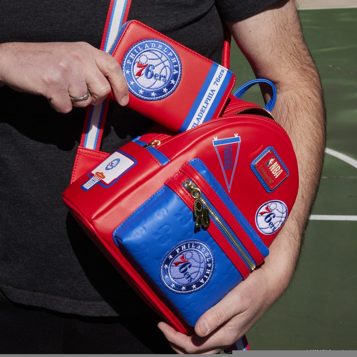 NBA Philadelphia 76ers Patch Icons Mini Backpack - Figurine Bags NBA - vue 2