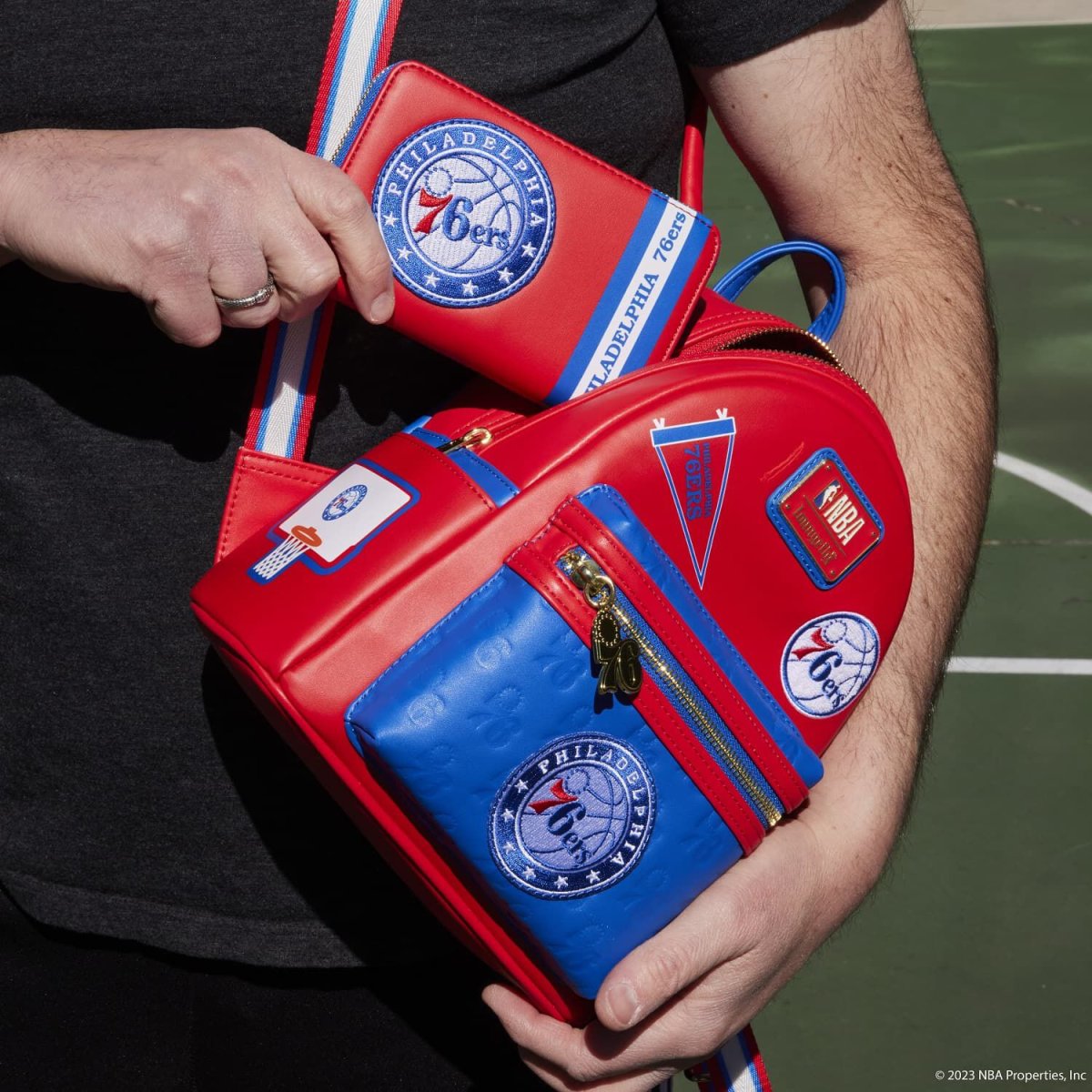 NBA Philadelphia 76ers Patch Icons Zip Around Wallet - Figurine Wallets NBA - vue 2