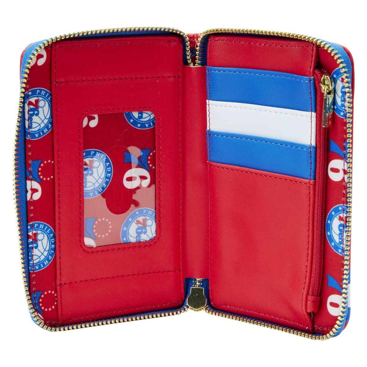 NBA Philadelphia 76ers Patch Icons Zip Around Wallet - Figurine Wallets NBA - vue 5