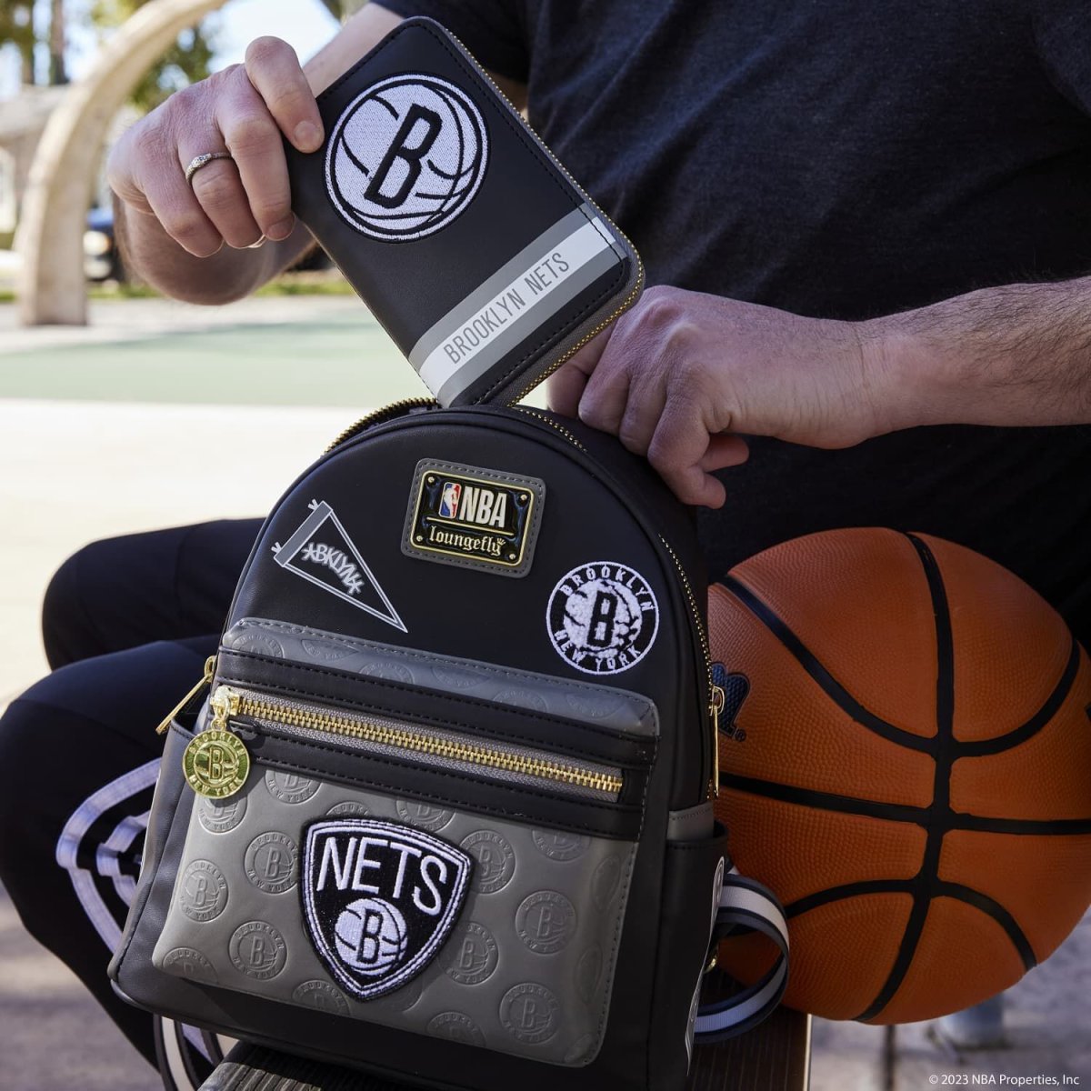 NBA Brooklyn Nets Patch Icons Mini Backpack - Figurine Bags NBA - vue 2