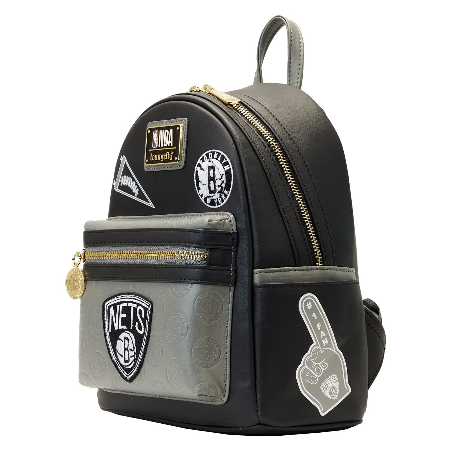 NBA Brooklyn Nets Patch Icons Mini Backpack - Figurine Bags NBA - vue 3