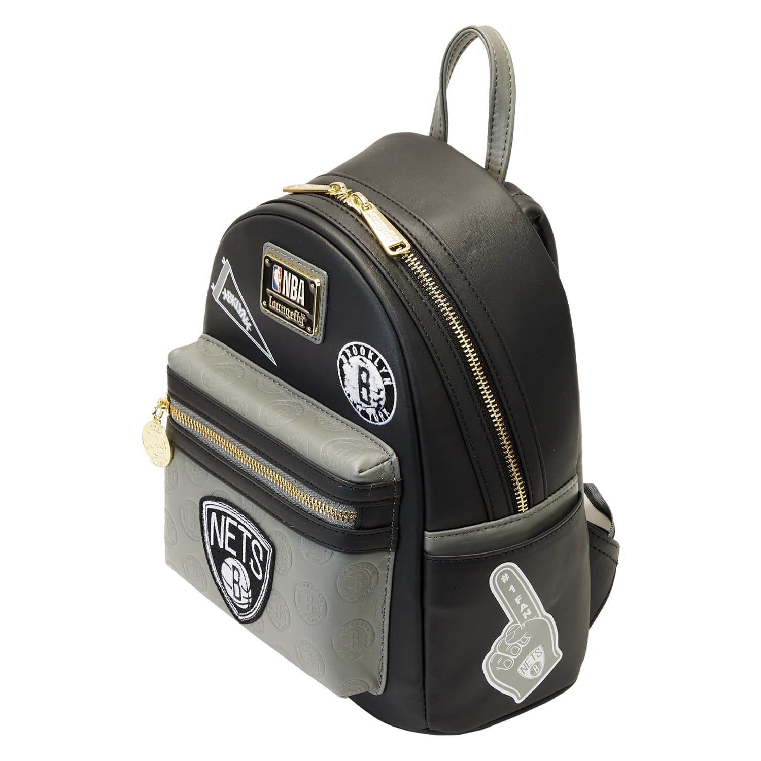 NBA Brooklyn Nets Patch Icons Mini Backpack - Figurine Bags NBA - vue 4
