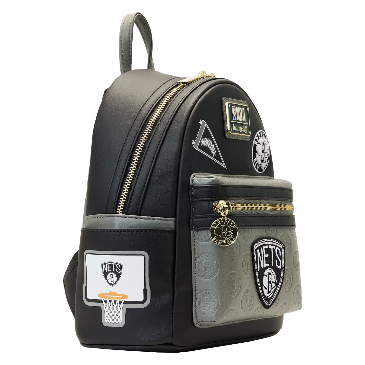 NBA Brooklyn Nets Patch Icons Mini Backpack - Figurine Bags NBA - vue 5